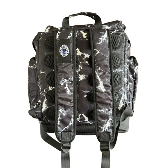 Inaka Power Backpack School Outdoors Black White Pockets Commuter Sports Unisex - Picture 3 of 11